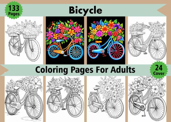 133 Bicycle Coloring Pages for Adults