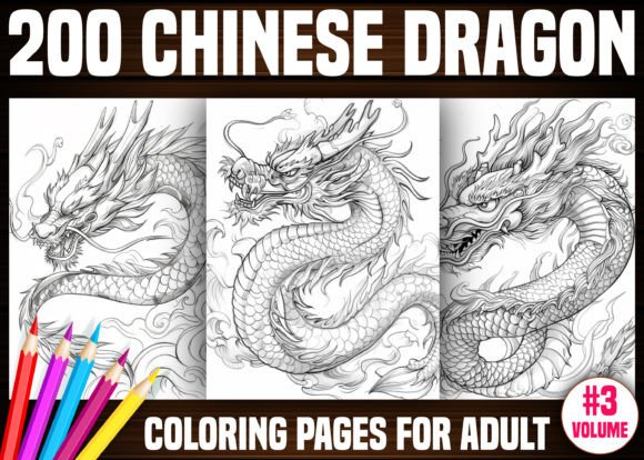 200 Chinese Dragon Coloring Pages - KDP: A Ready-to-Publish Resource for Adult Coloring Book Entrepreneurs