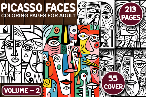 213 Picasso Faces Coloring Pages V - 2