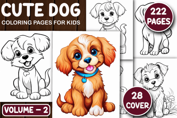 222 Cute Dog Coloring Pages V - 2