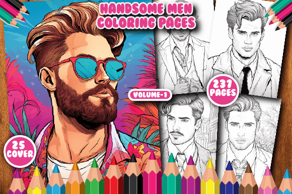 237 Handsome Men Coloring Pages for V-1