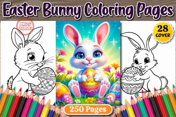 250 Easter Bunny Coloring Pages for Kids