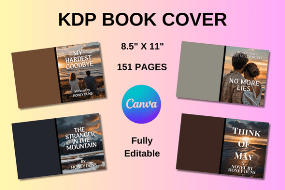 KDP BOOK COVER, Fully Editable in Canva